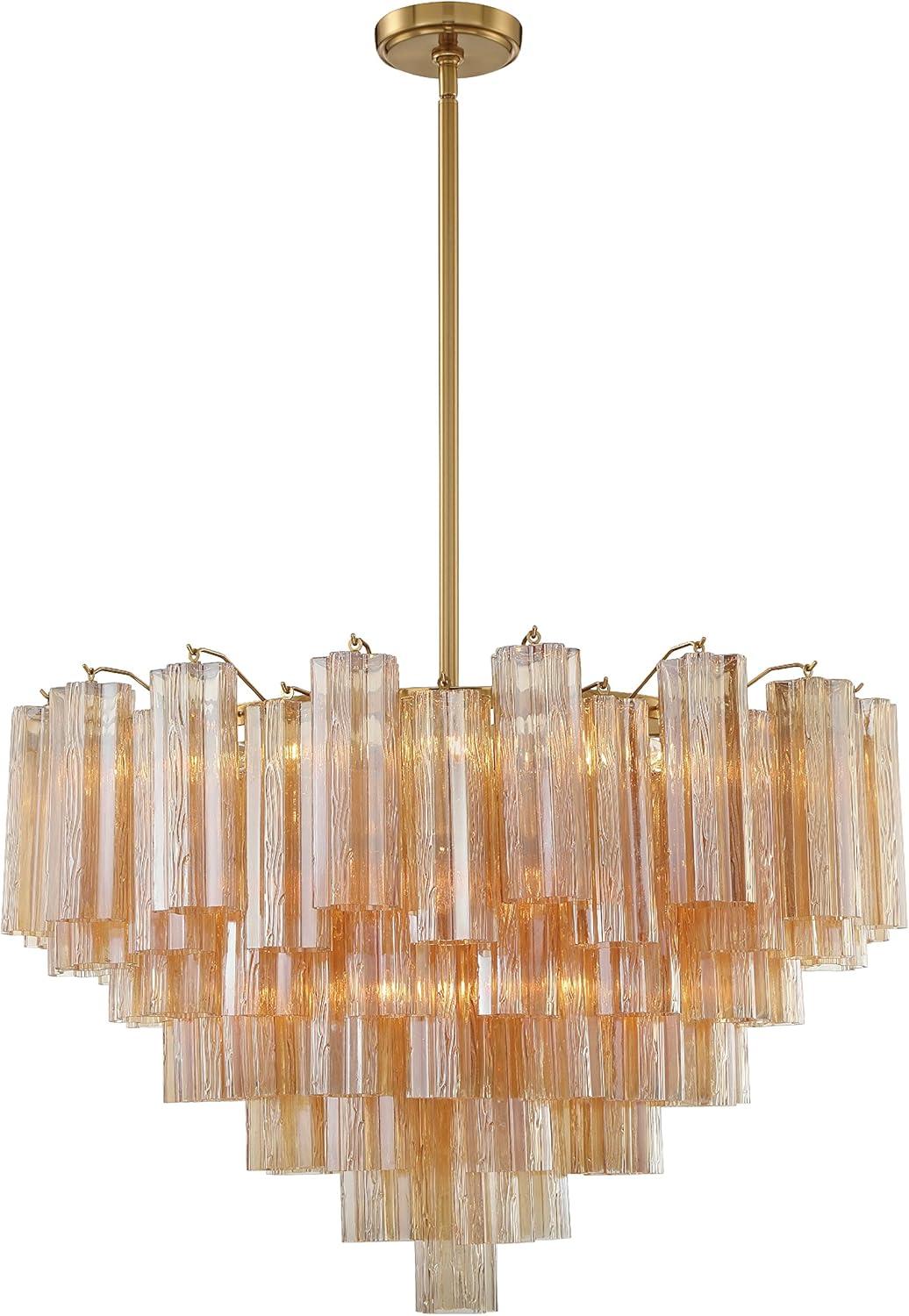 Crystorama Lighting Addis 16 - Light Chandelier in  Aged Brass