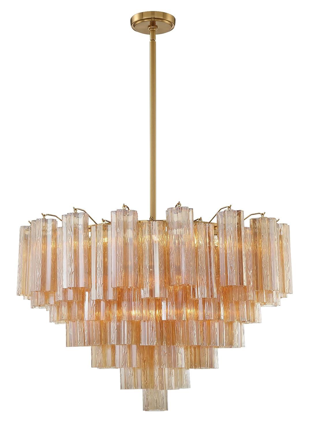 Crystorama Lighting Addis 16 - Light Chandelier in  Aged Brass