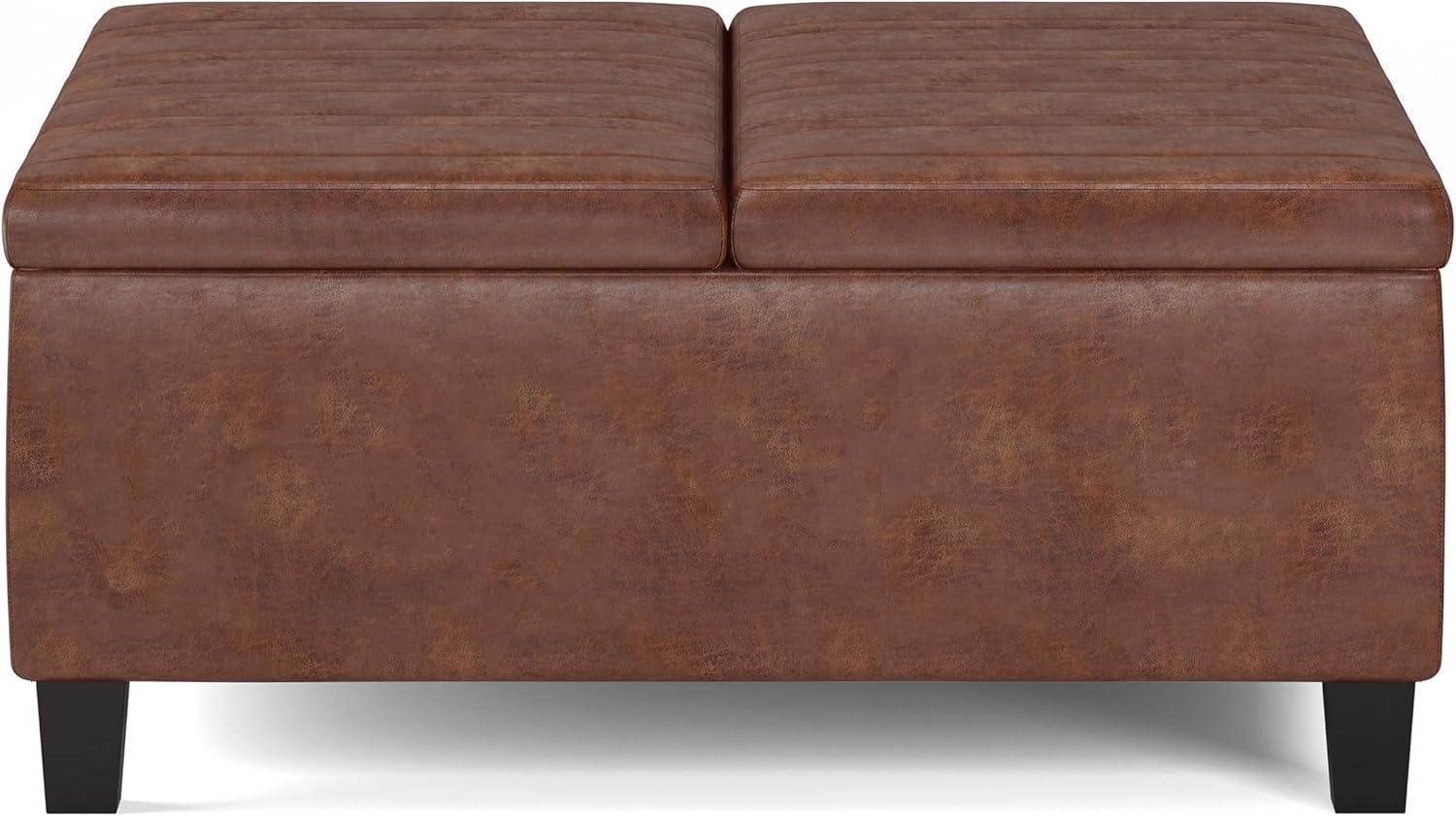 Simpli Home Ellis Coffee Table Storage Ottoman