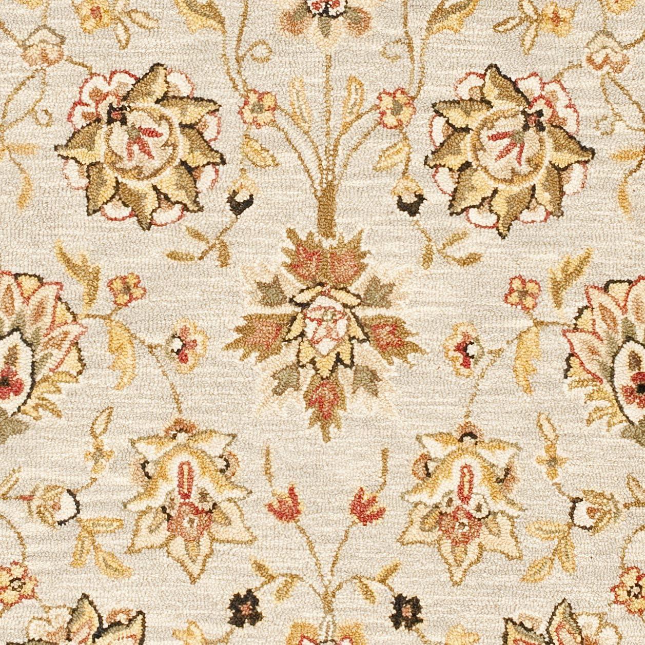 SAFAVIEH Chelsea Kaeden Floral Wool Area Rug, Brown/Ivory, 3'9" x 5'9"