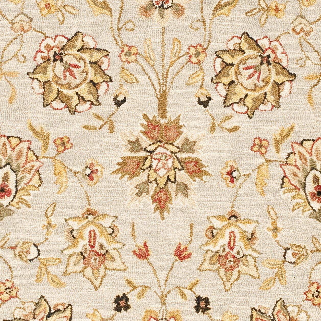 SAFAVIEH Chelsea Kaeden Floral Wool Area Rug, Brown/Ivory, 3'9" x 5'9"