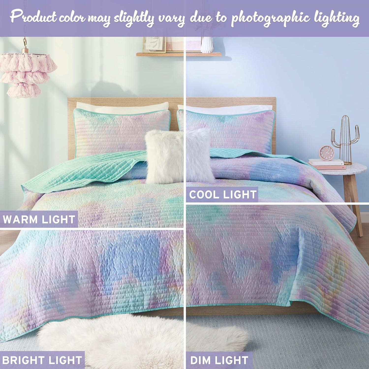 Cassiopeia Watercolor Tie Dye Printed Quilt Set