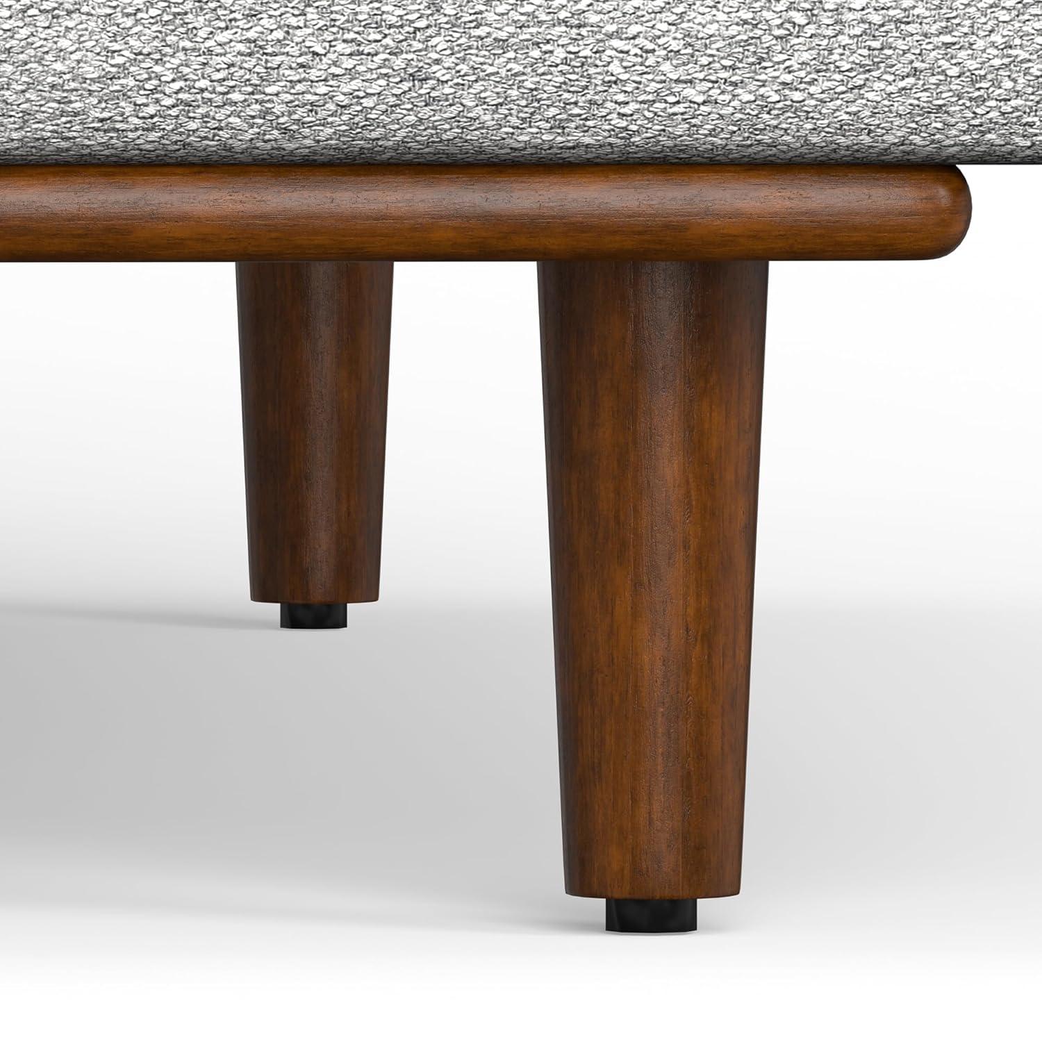 Simpli Home Morrison Large Left Sectional Sofa,Mid-Century Modern Couch with Chaise Lounge and Eco-Friendly Woven-Blend Fabric