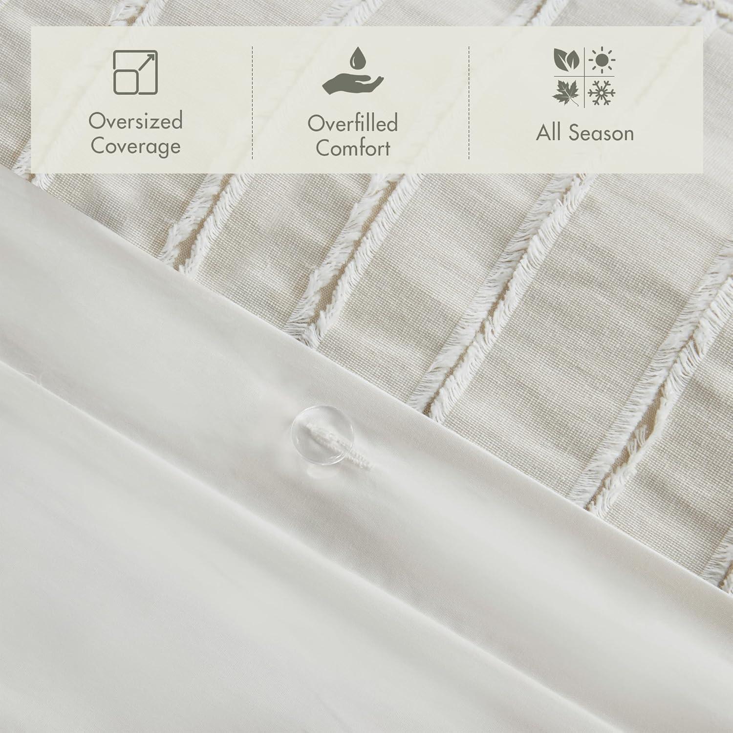 Madison Park Signature Madison Park Signature Essence Oversized Cotton Clipped Jacquard Comforter Set