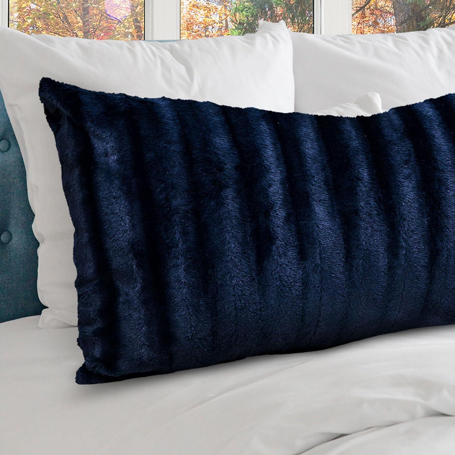 Cheer Collection Faux Fur Throw Pillow