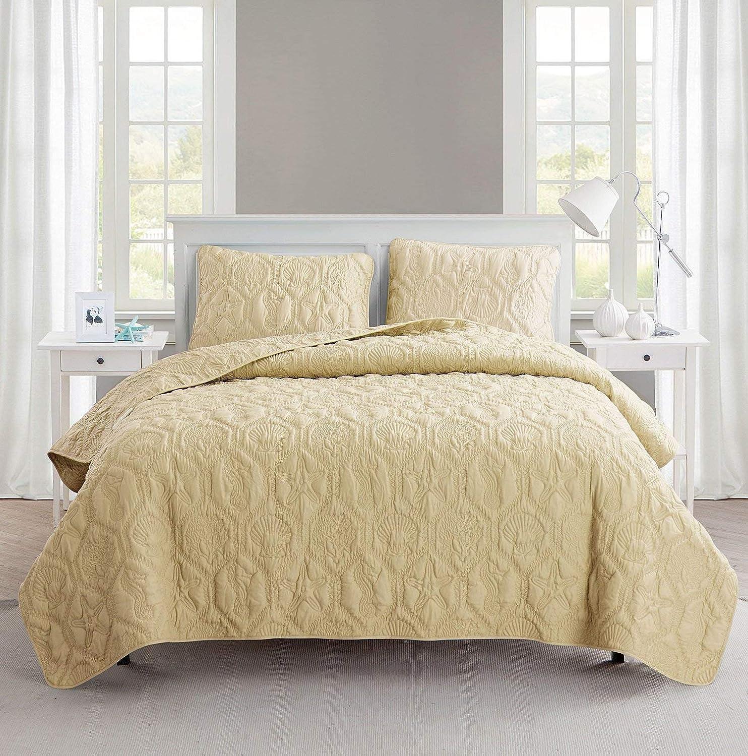VCNY Shore 3-Piece Embossed Quilt Set