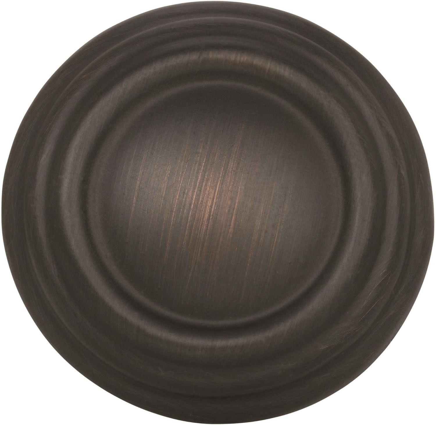 Oil Rubbed Bronze Round Traditional Cabinet Knob with Mounting Hardware