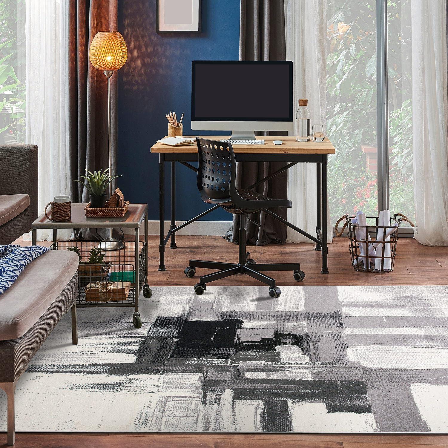 World Rug Gallery Contemporary Modern Abstract Area Rug