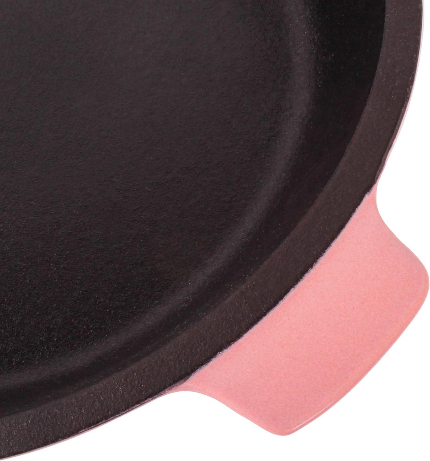 BergHOFF Neo 2Pc Cast Iron Cookware Set, 10" Fry Pan & 11" Grill Pan, Pink