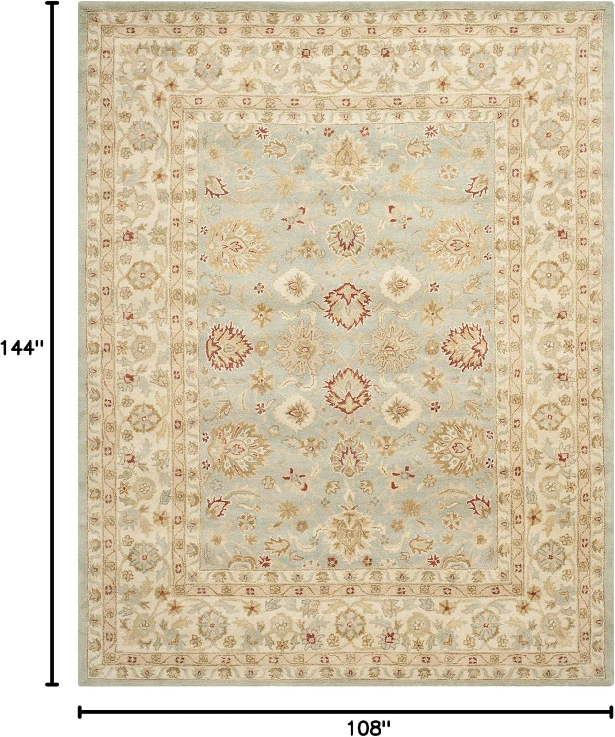 Antiquity AT822 Hand Tufted Area Rug - Grey Blue/Beige - 8'9"x11'9" - Safavieh.