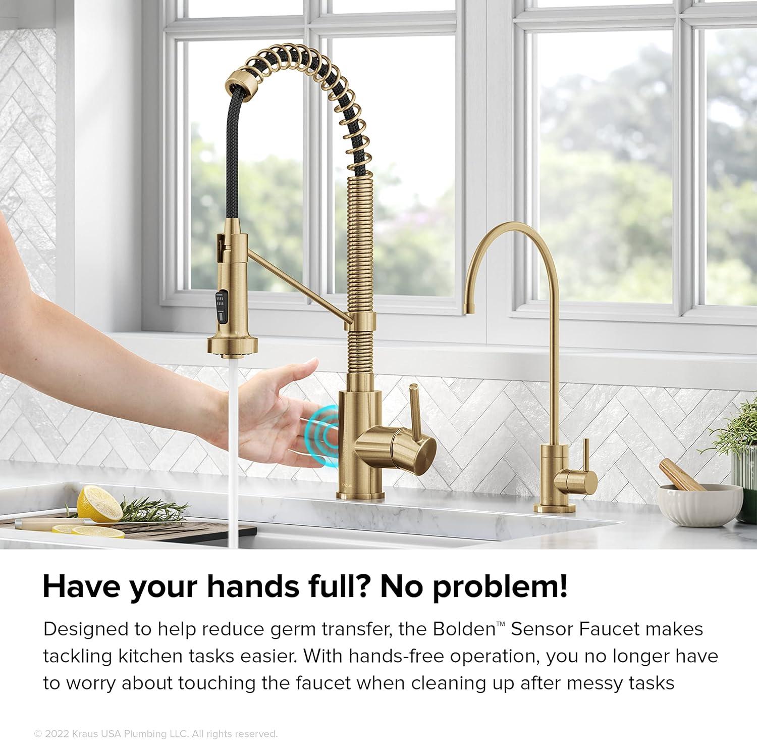 Kraus Bolden Touchless Sensor Commercial Style 2-Function Single Handle Pull-Down Kitchen Faucet