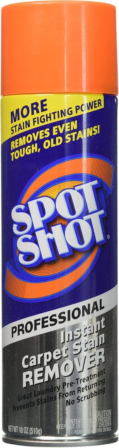Spot Shot Professional Instant Carpet Stain Remover 18 oz Aerosol Spray, 12/Carton