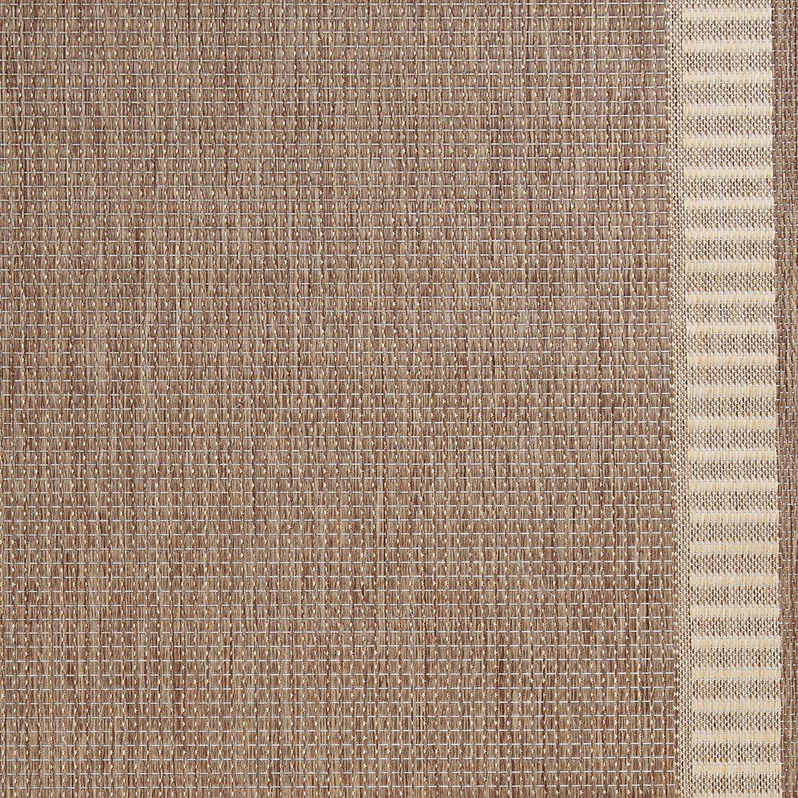 Couristan Recife Wicker Stitch Area Rug, 2'3" x 11'9" Runner, Cocoa-Natural