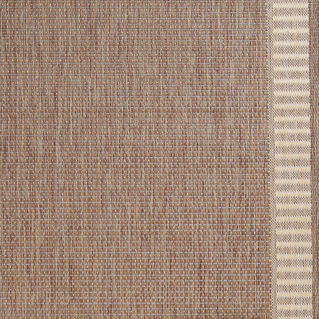 Couristan Recife Wicker Stitch Area Rug, 7'6" Square, Cocoa-Natural