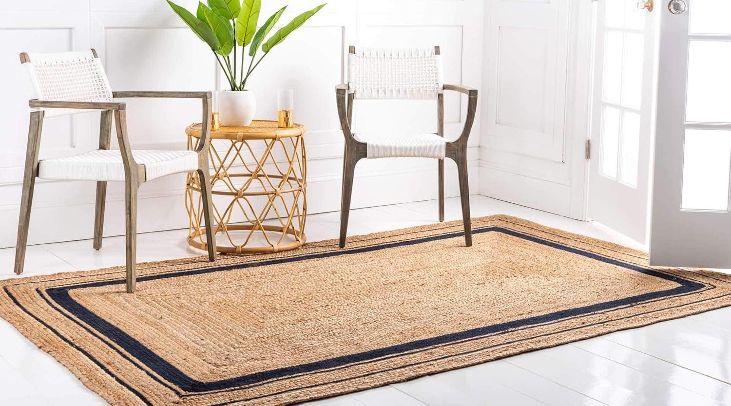 Unique Loom 8' 0 x 10' 0 Gujarat Braided Jute Rectangle Area Rug