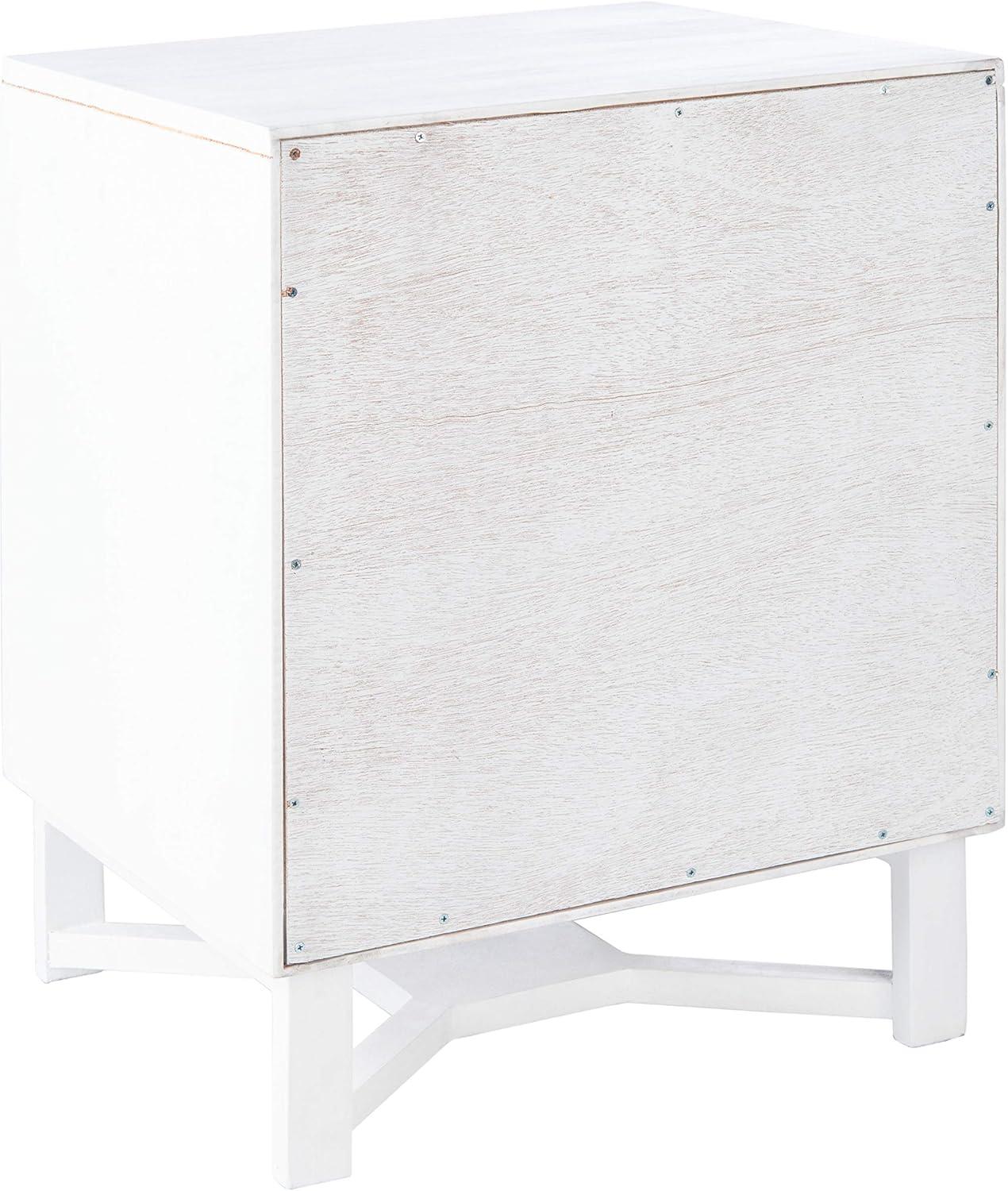 Hedwig 2 Drawer Nightstand - White/Natural - Safavieh.