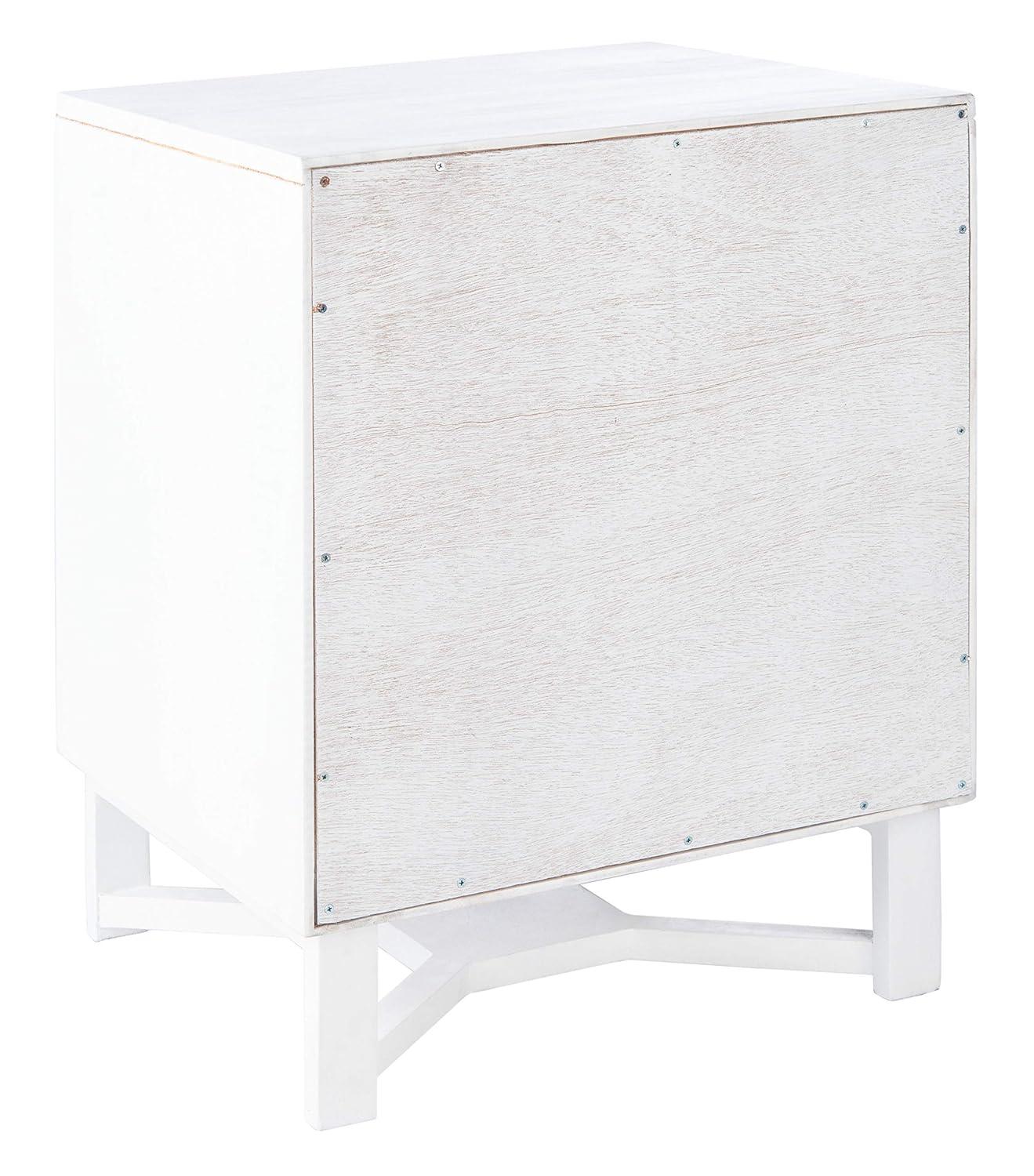 Hedwig 2 Drawer Nightstand - White/Natural - Safavieh.