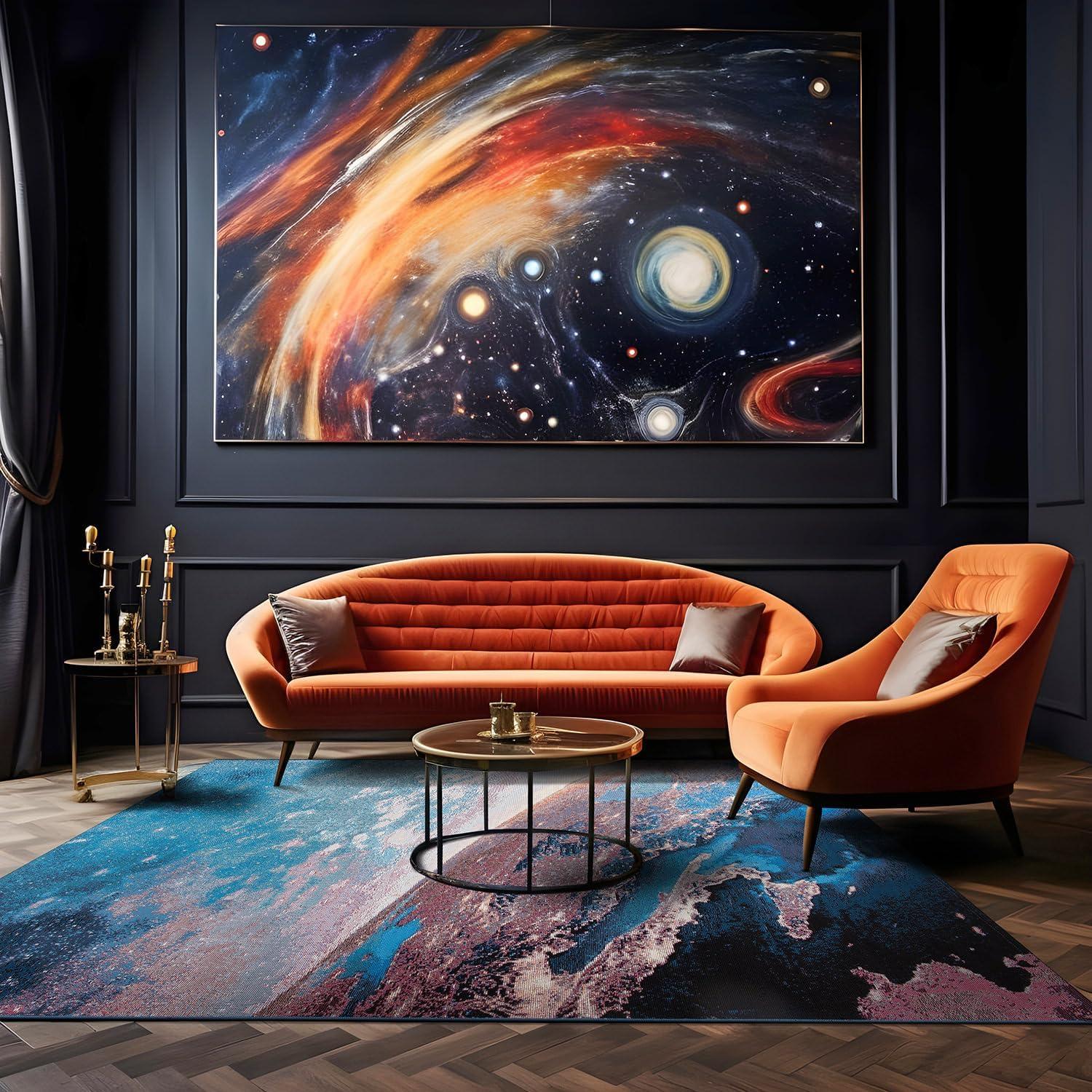 World Rug Gallery Galaxy Collection Adventure Space Indoor/Outdoor Area Rug