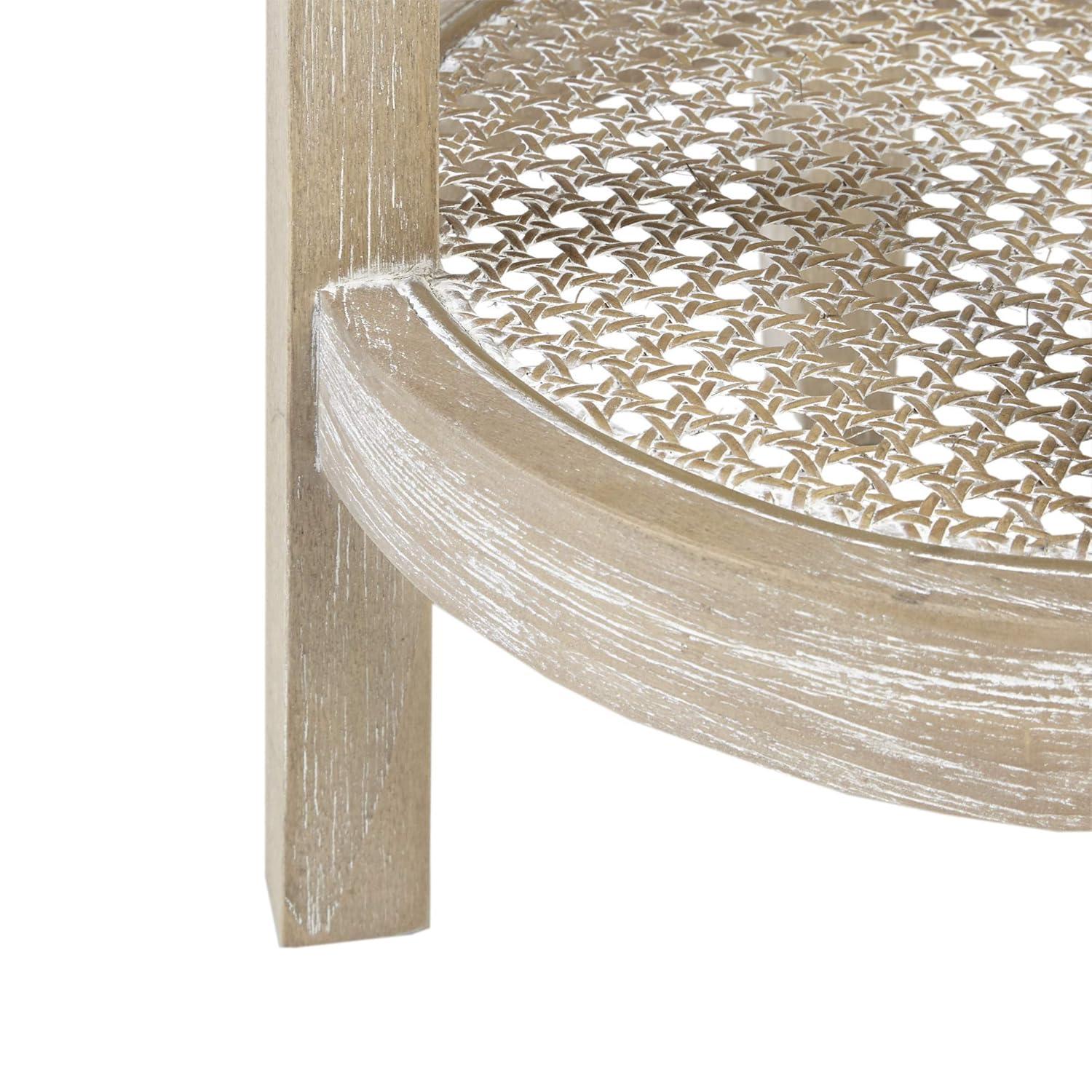 Martha Stewart Martha Stewart Harley  Round End Table with Cane Detail