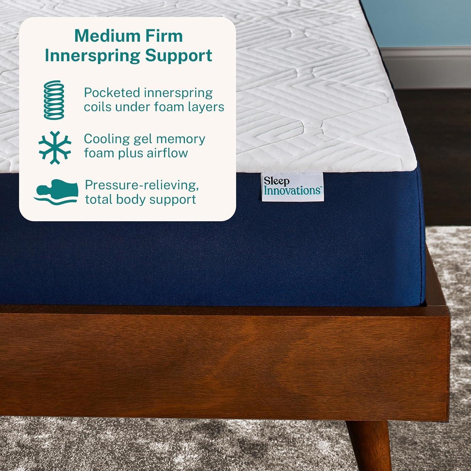 Sleep Innovations Marley 10" Medium Firm Hybrid Mattress
