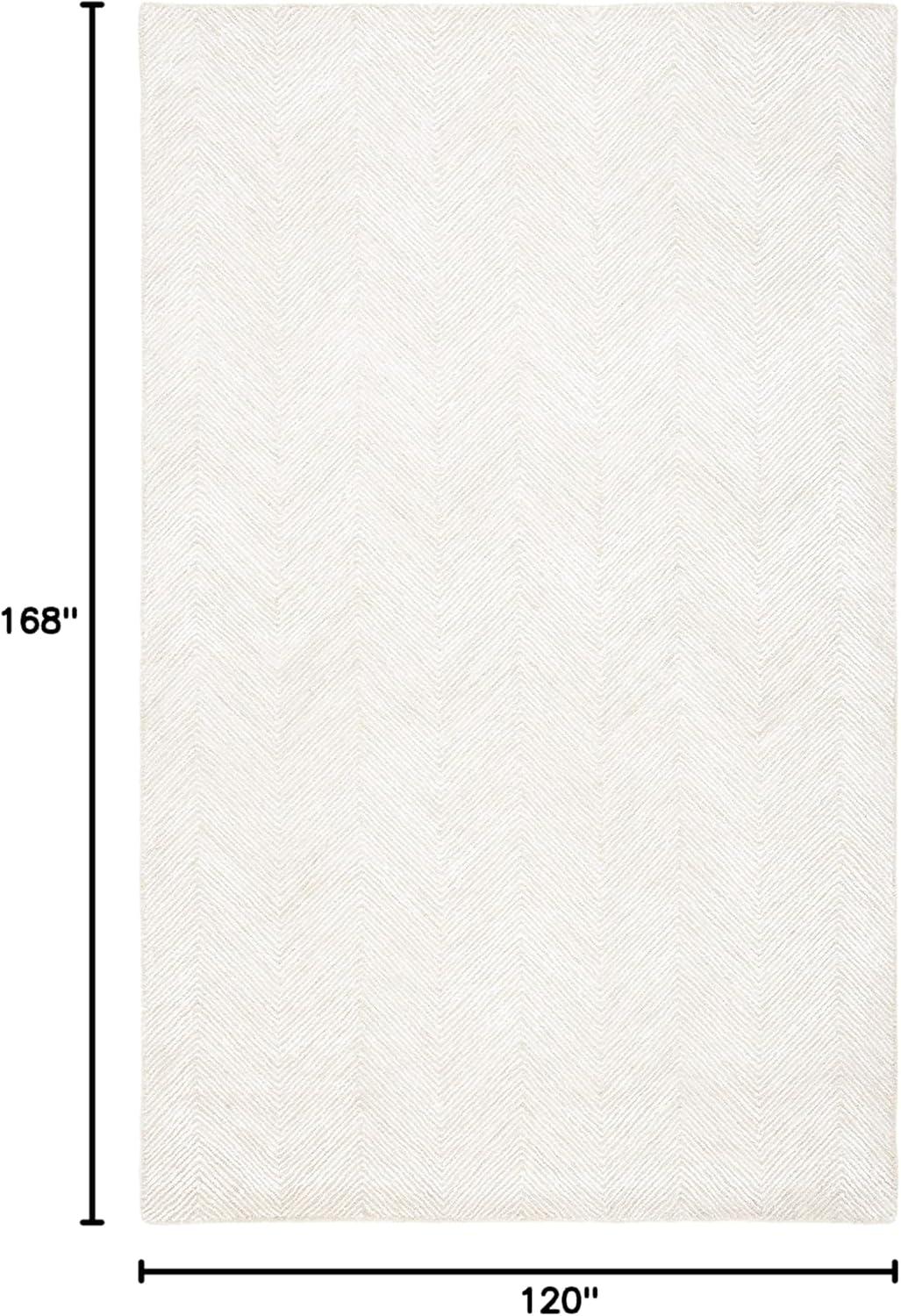 SAFAVIEH Soho Ryker Zig-Zag Area Rug, Ivory/Beige, 10' x 14'