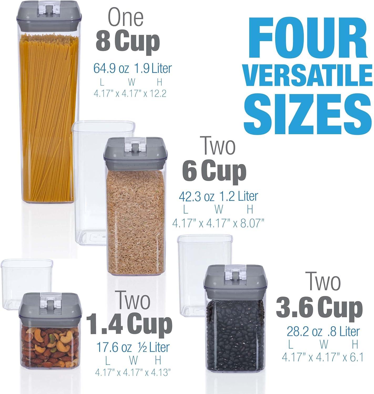 Cheer Collection Airtight Food Storage Containers, Set of 7