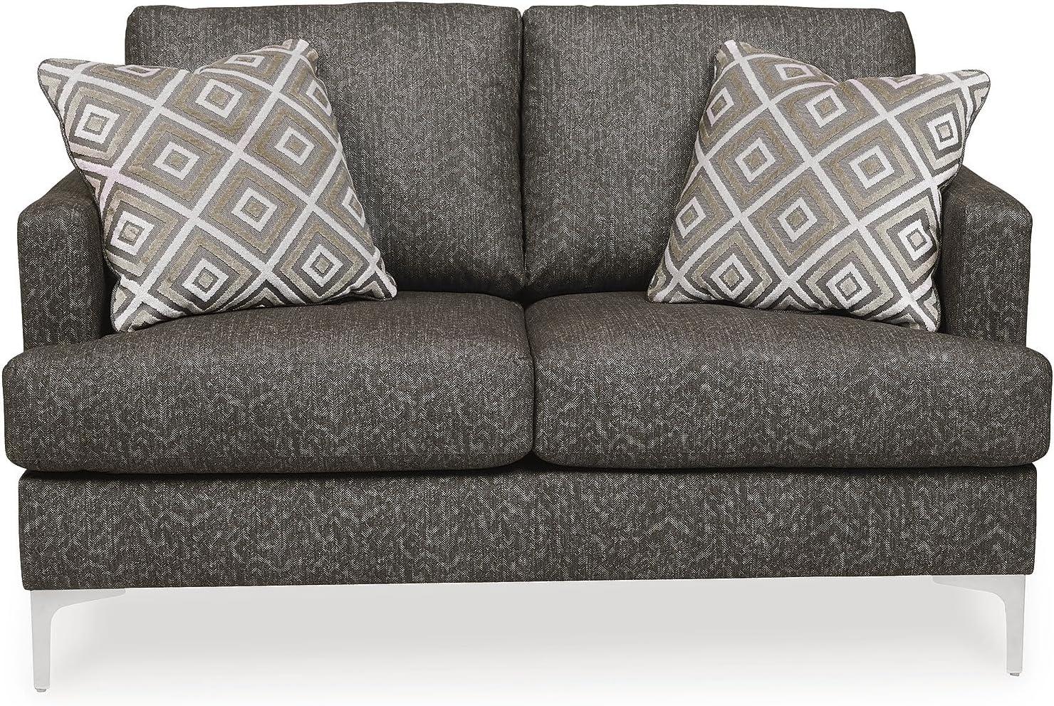 Signature Design by Ashley Contemporary Arcola RTA Loveseat Microfiber Java