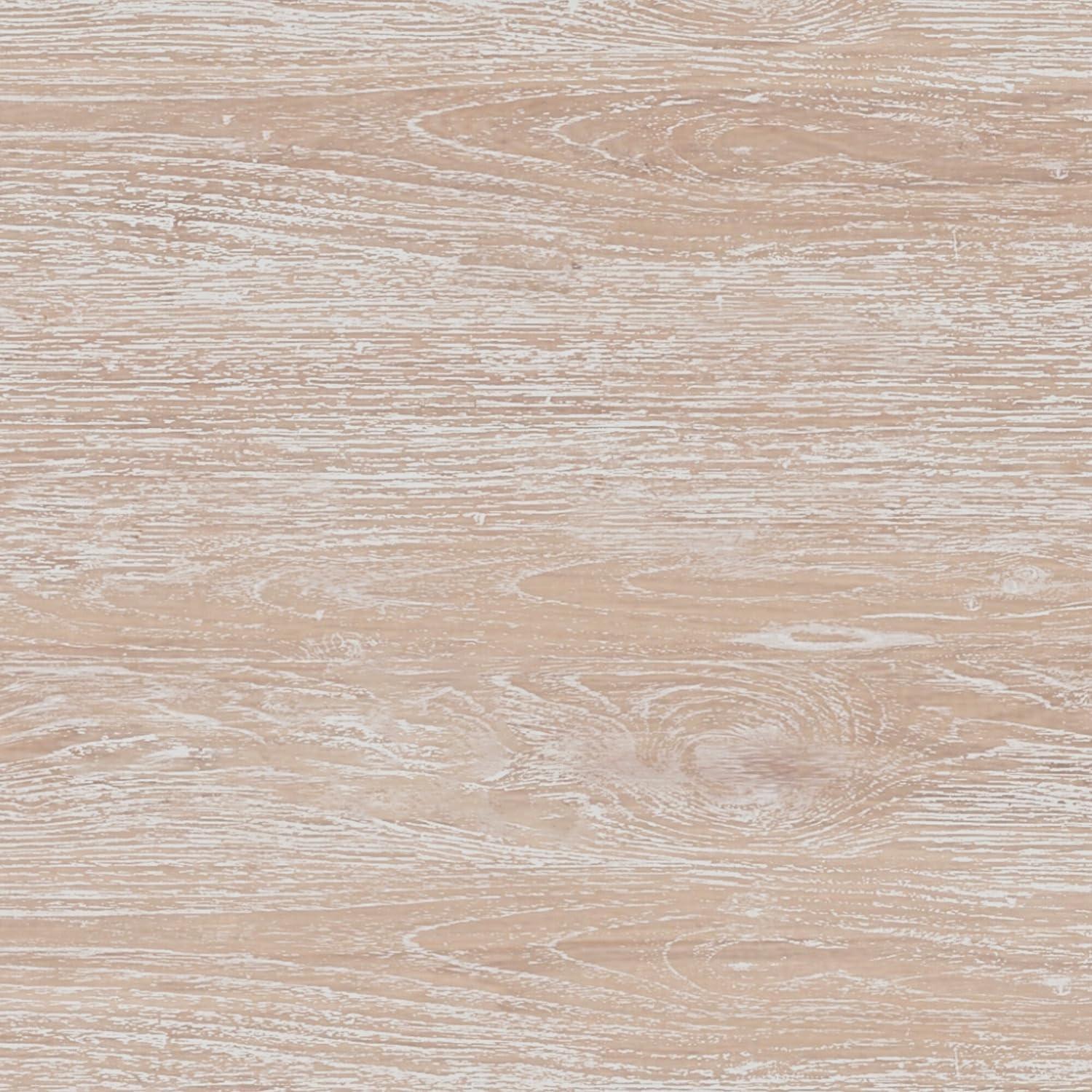Driftwood Beige Oak Veneer Rectangular Dining Table