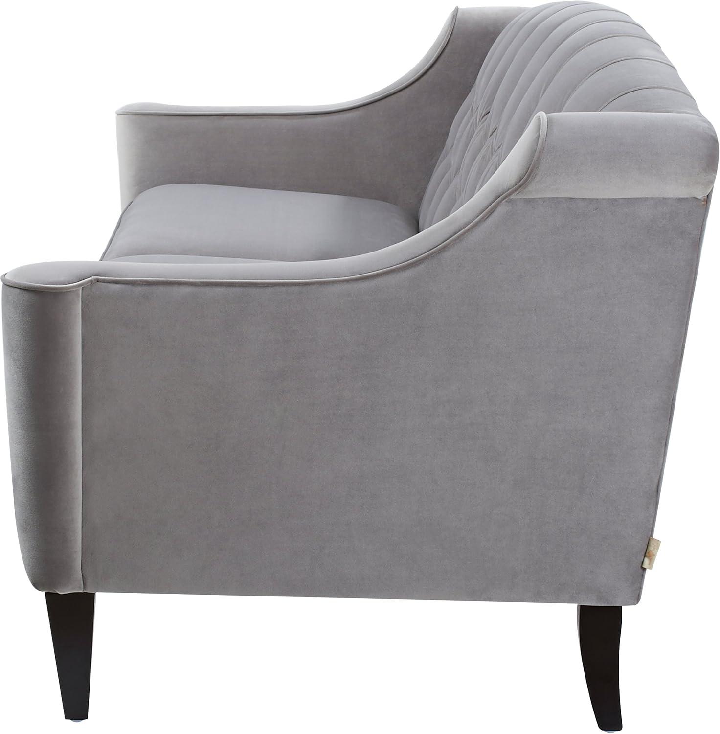 Ken Upholstered Button Tufted Sofa, Opal Grey