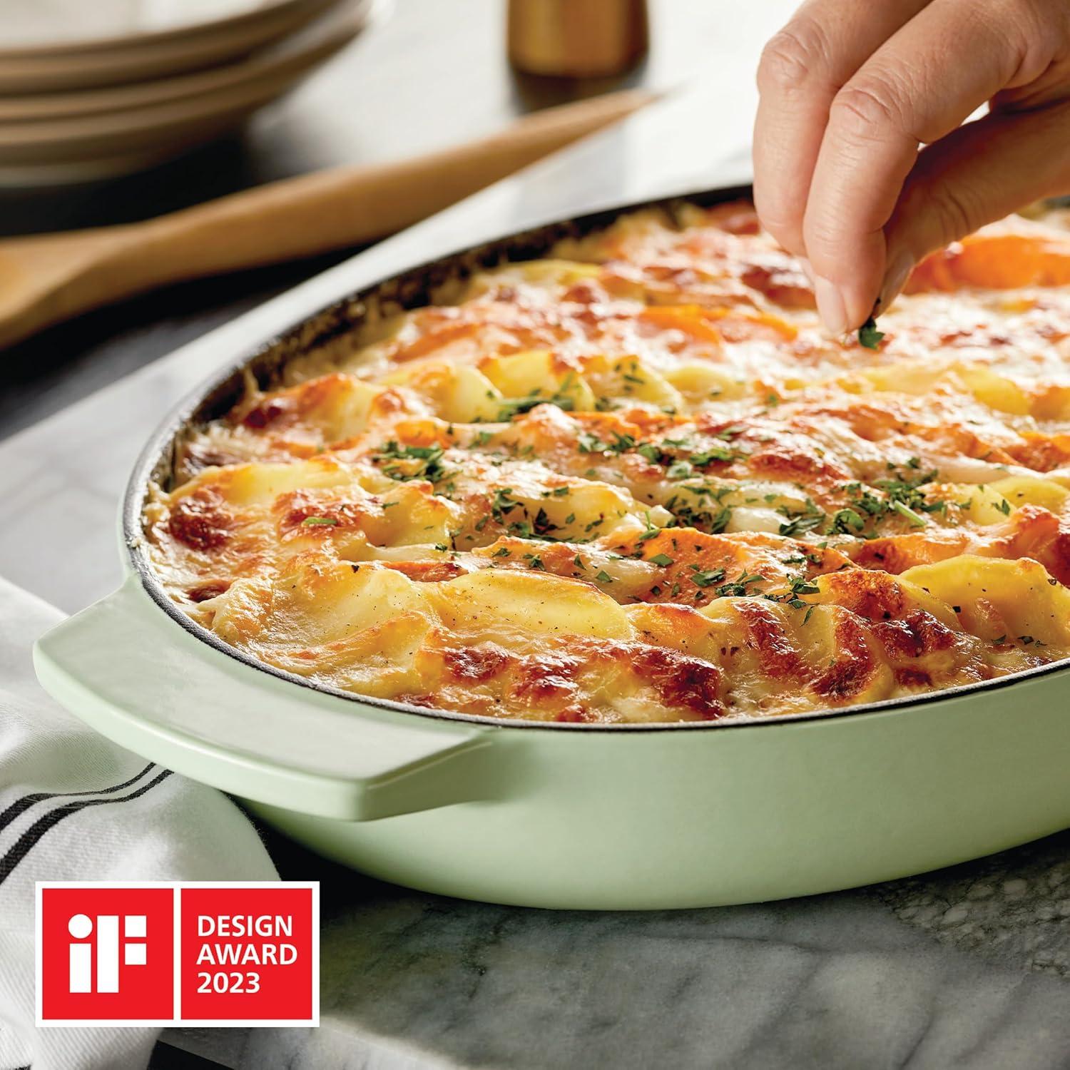 KitchenAid® KitchenAid Cast Iron Oval Au Gratin Roasting Pan Suitable - 2.5 Quart