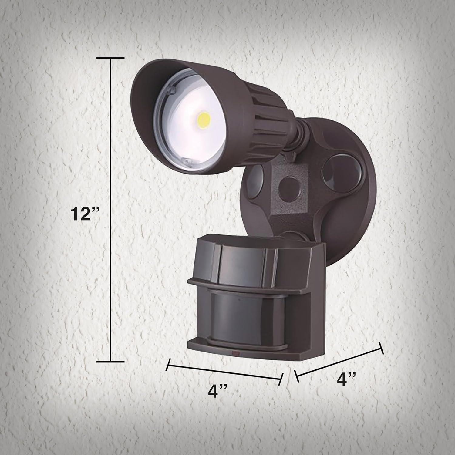 Bronze Adjustable LED Motion Sensor Security Flood Light