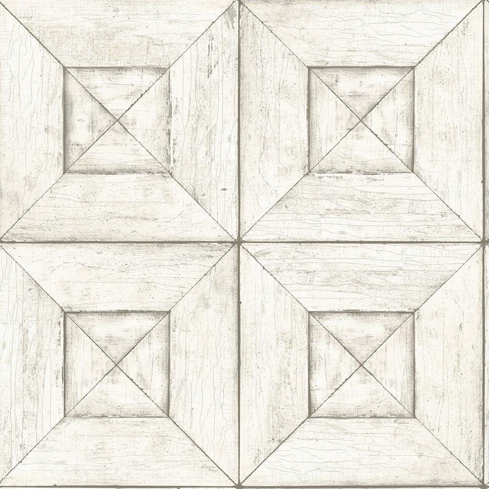 Chesapeake Avery Off-White Wood Wallpaper