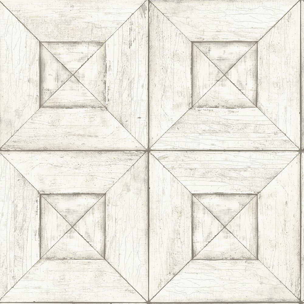 Chesapeake Avery Off-White Wood Wallpaper