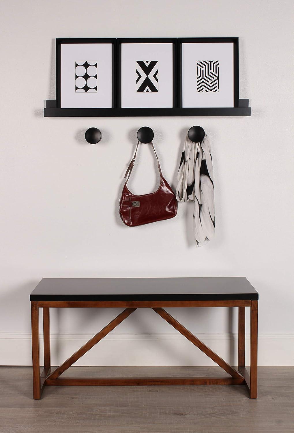Decorative Wall Shelf Black - Kate & Laurel All Things Decor: Modern Floating Ledge, 42" Long