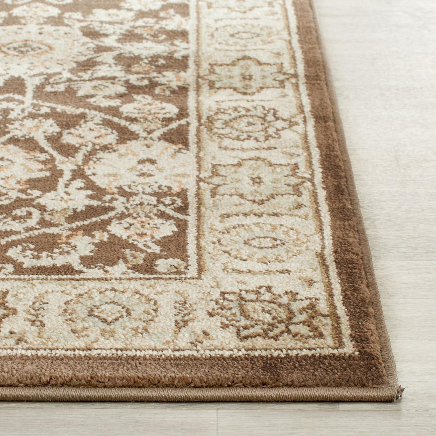 SAFAVIEH Florenteen Nowell Traditional Area Rug, Brown/Ivory, 5'1" x 7'7"