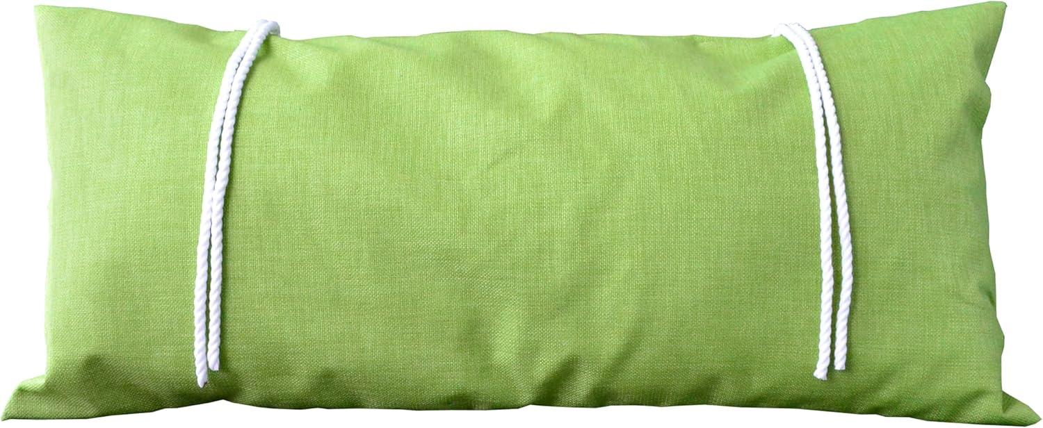 Kiwi Green Cotton Outdoor Hammock Pillow with Ties