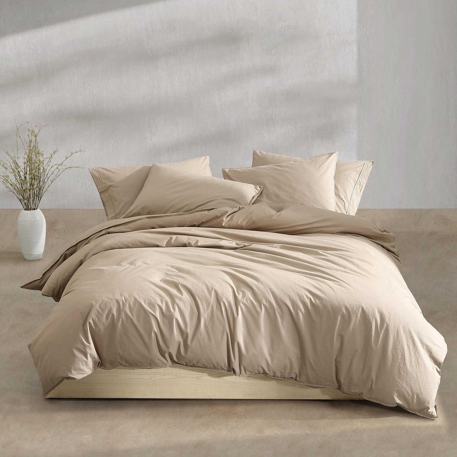 King Camel Brown Organic Cotton Comforter Set