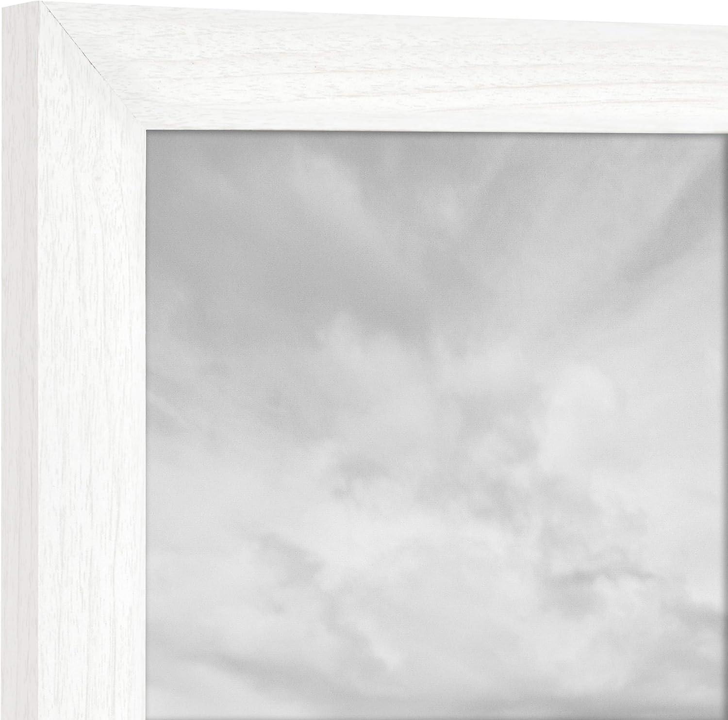 MCS Studio Gallery 20x30 Poster Frame White Woodgrain, Vertical & Horizontal Wall Hanging Large Picture Frame for Photos, Posters & Art Prints (2-Pack)