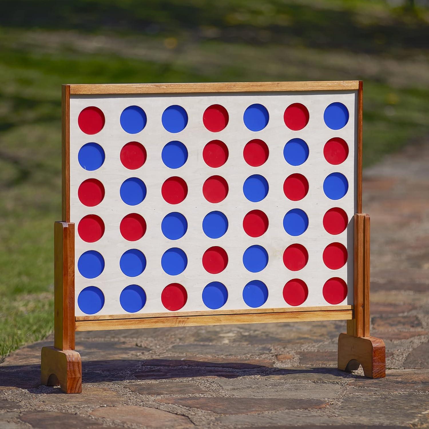 Yard Games Giant Four In A Row Game Set with Carrying Case & Reviews | Wayfair