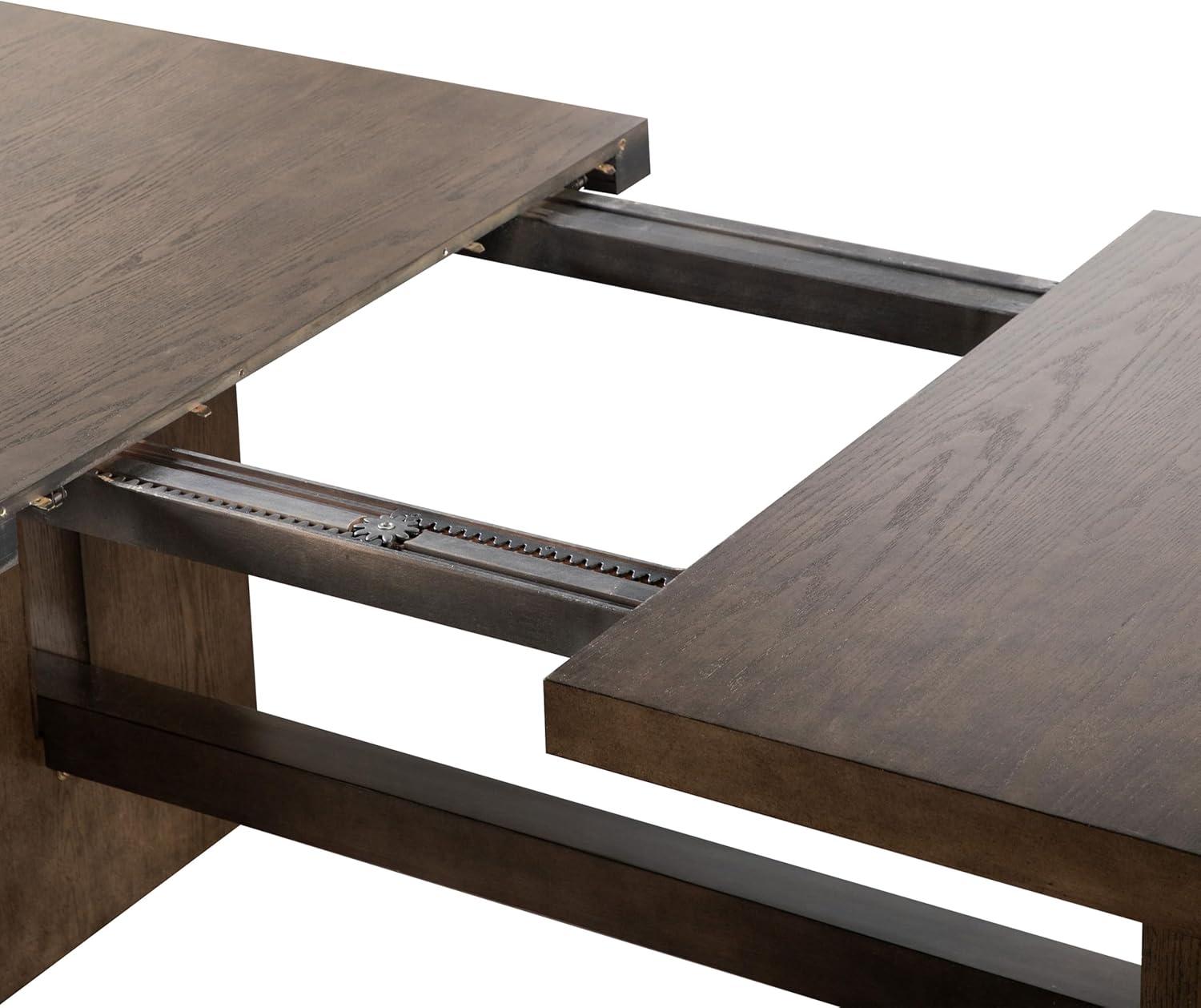 Furniture of America Joshi Dark Walnut Transitional Extending Drop leaf Dining Table, Wood with Dark Walnut Wood Trestle Base 108-Inches L x 30-Inches H