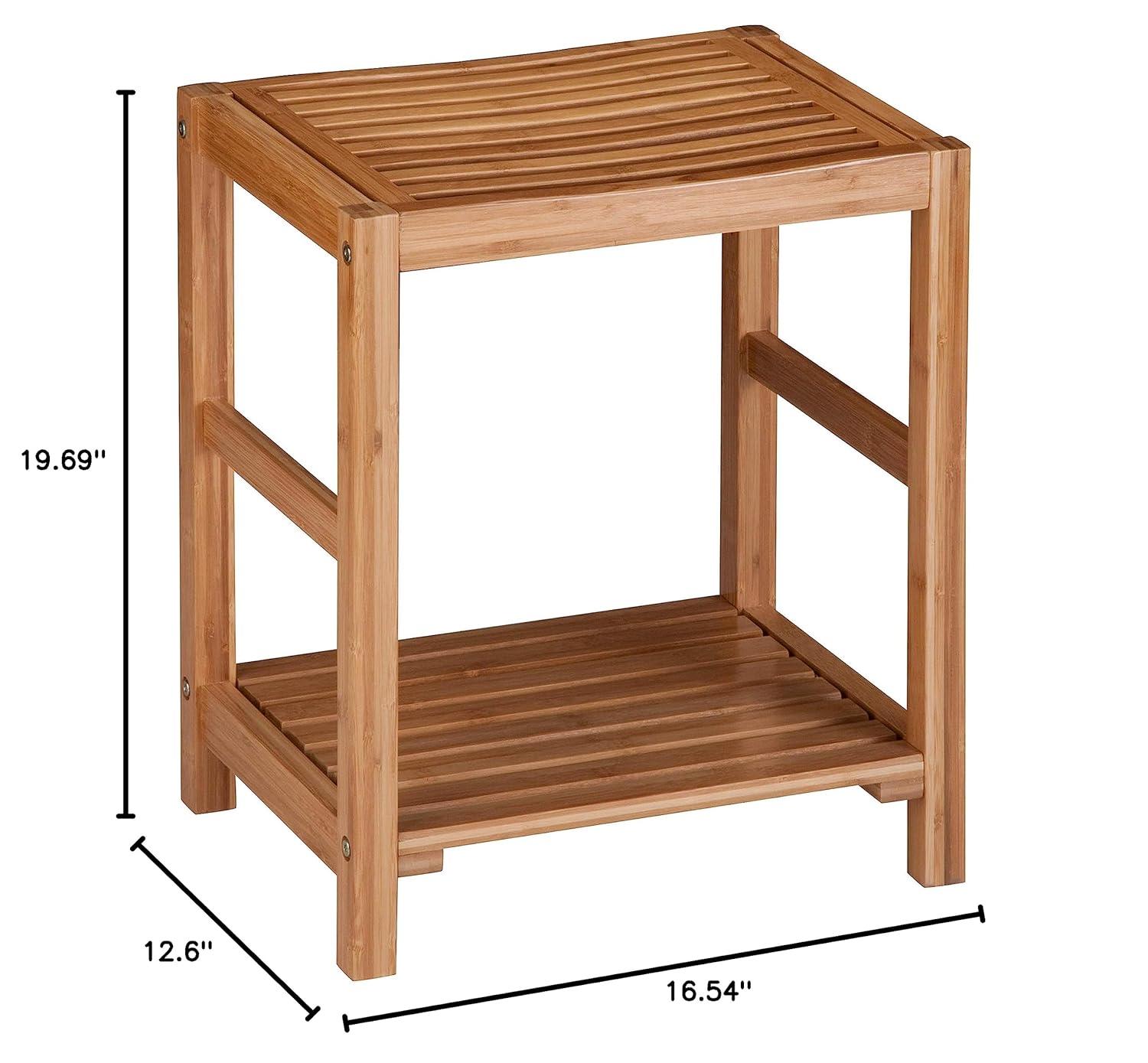 Honey-Can-Do Bamboo Spa Bench BTH-02100 Natural 200 lbs