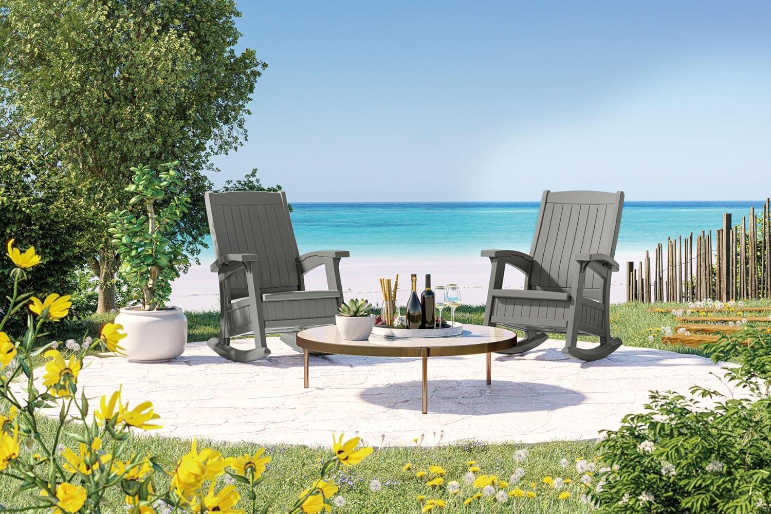 Suncast Suncast Outdoor Rocking Chair with Storage