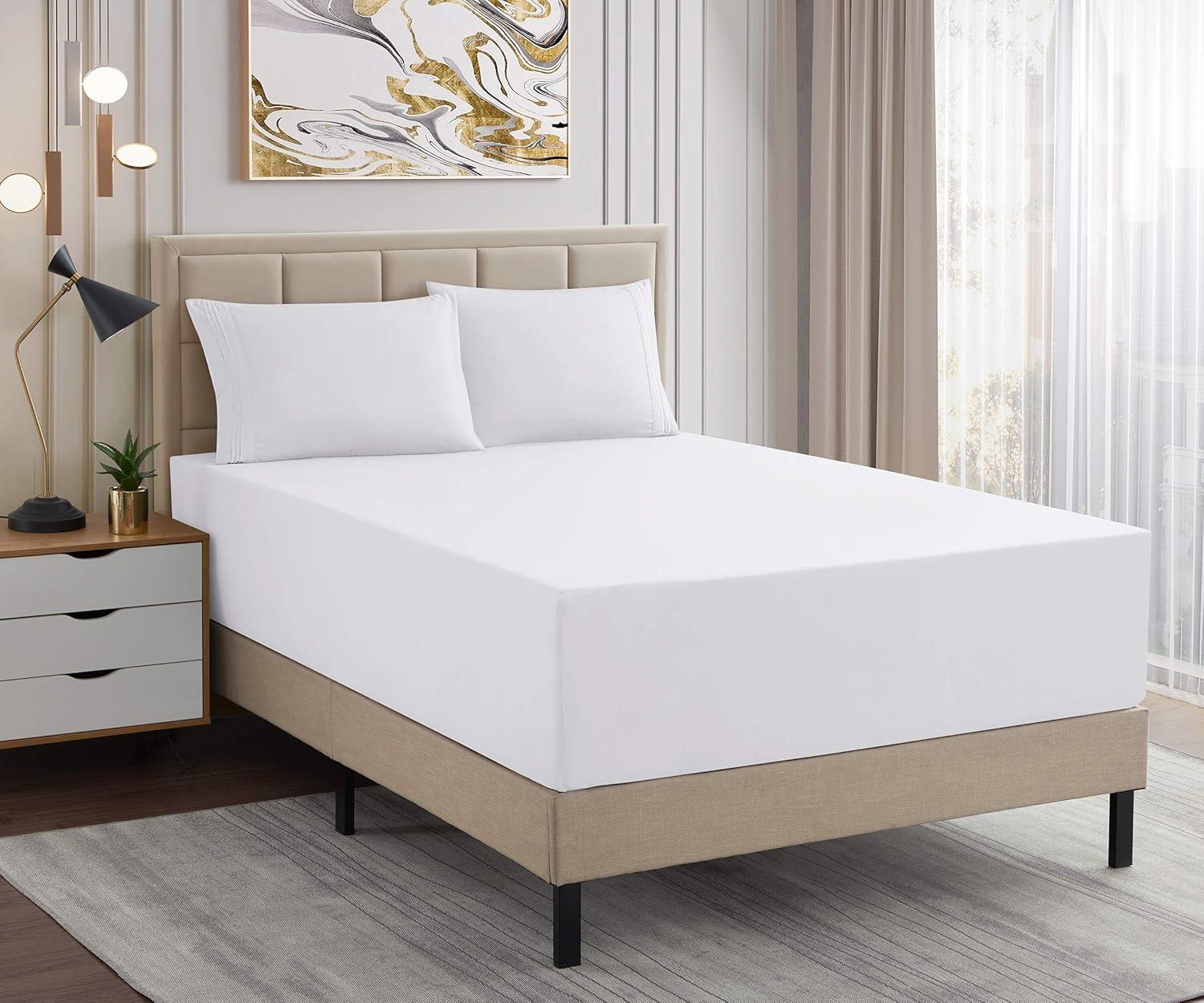 Sweet Home Collection 18-24" Extra Deep Pocket Ultra Soft Microfiber Solid Sheet Set