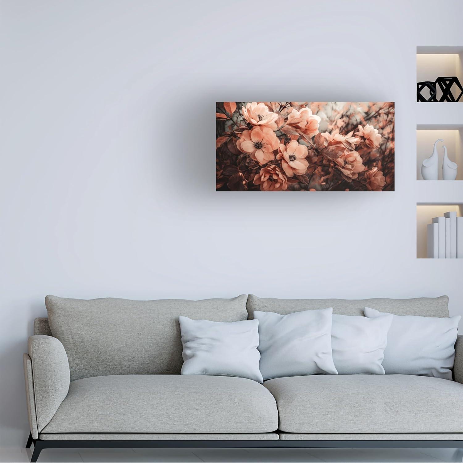 Treechild 'Coral Wild Peony' Canvas Art