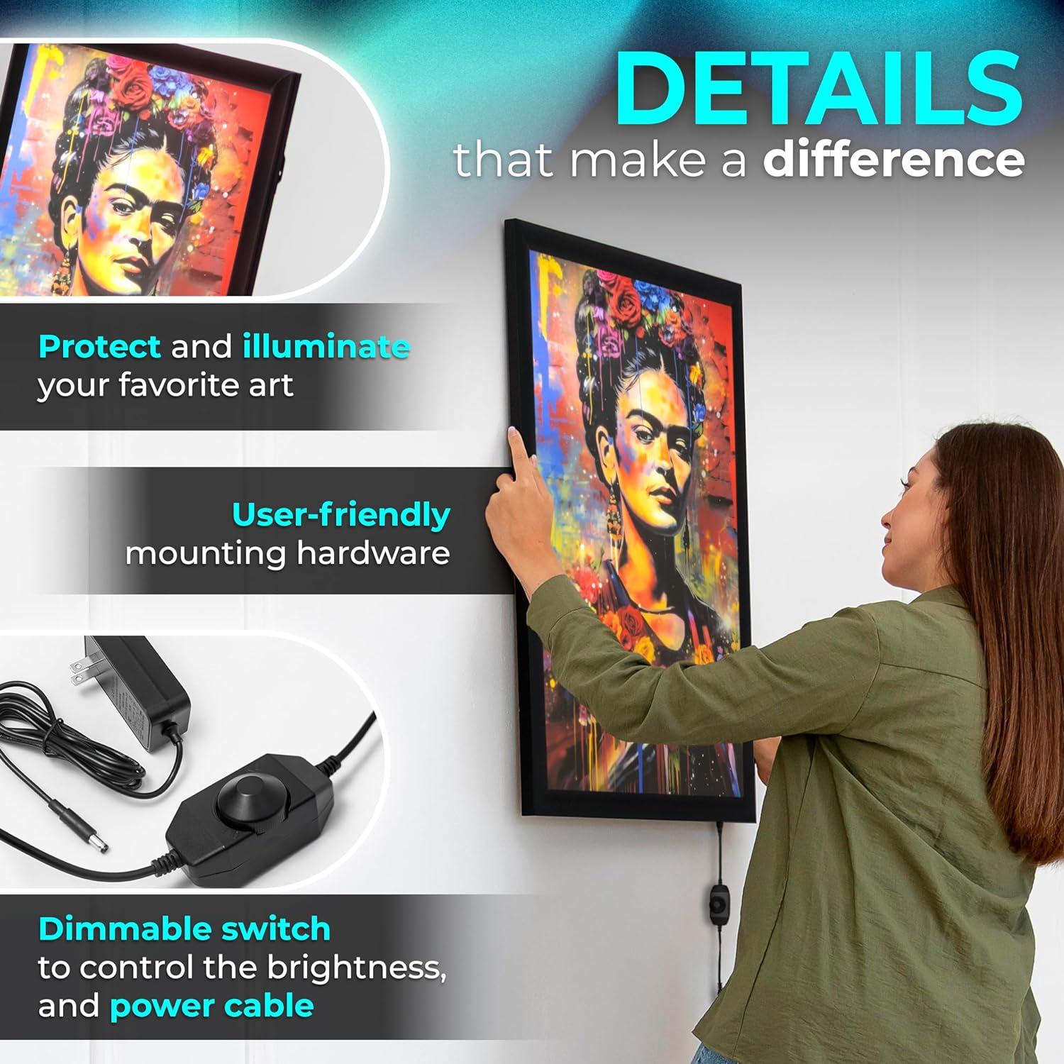 Nexaframe Nexaframe LED Backlit Movie Poster Frame - Snap - Black