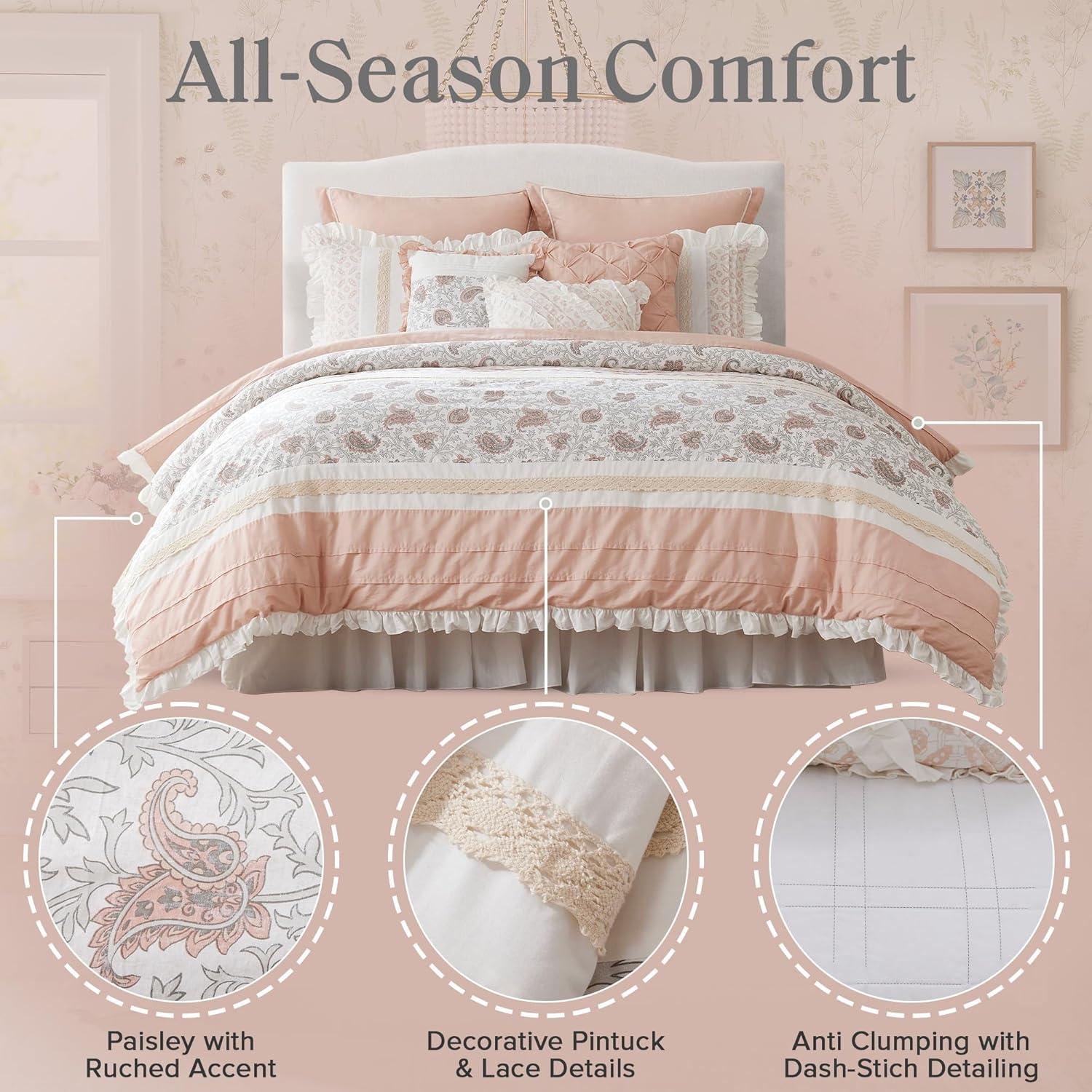 Dawn 9 Piece Cotton Percale Comforter Set