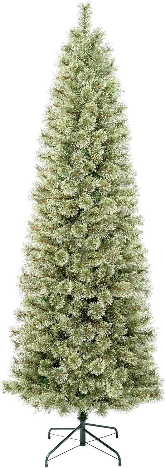 National Tree Company First Traditions Unlit Slim Arcadia Cashmere Pine Hinged Artificial Christmas Tree