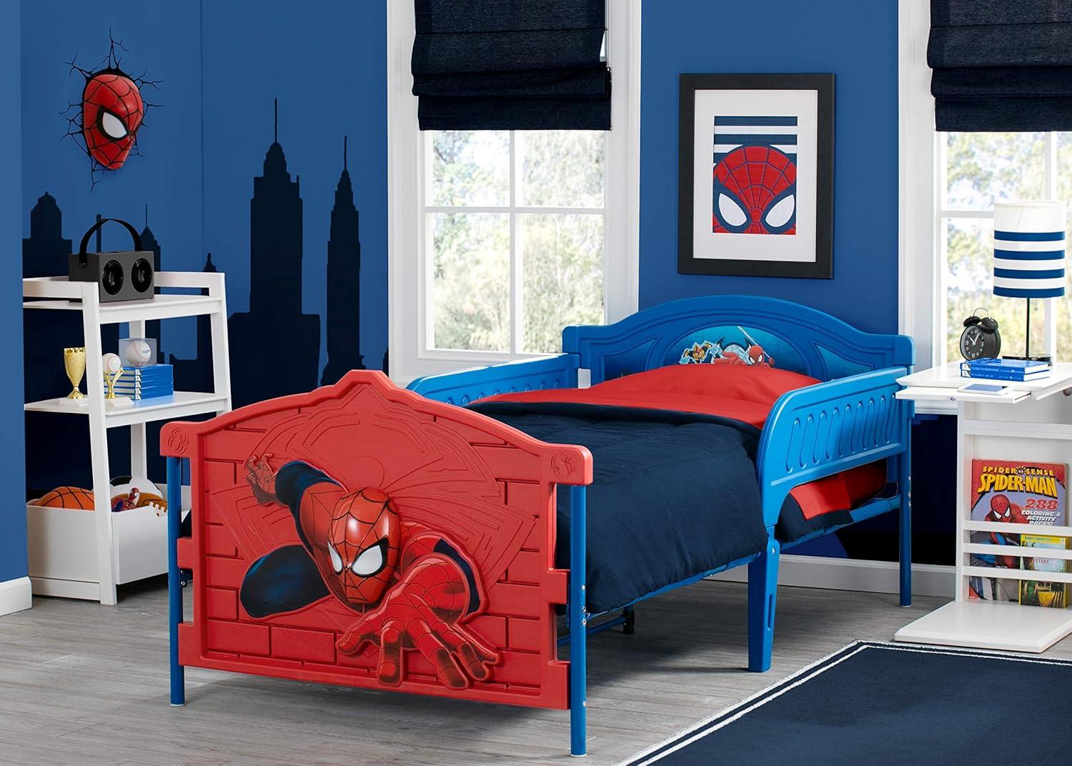 Action-Packed Spider-Man Metal Twin Bed with Drawer and Headboard