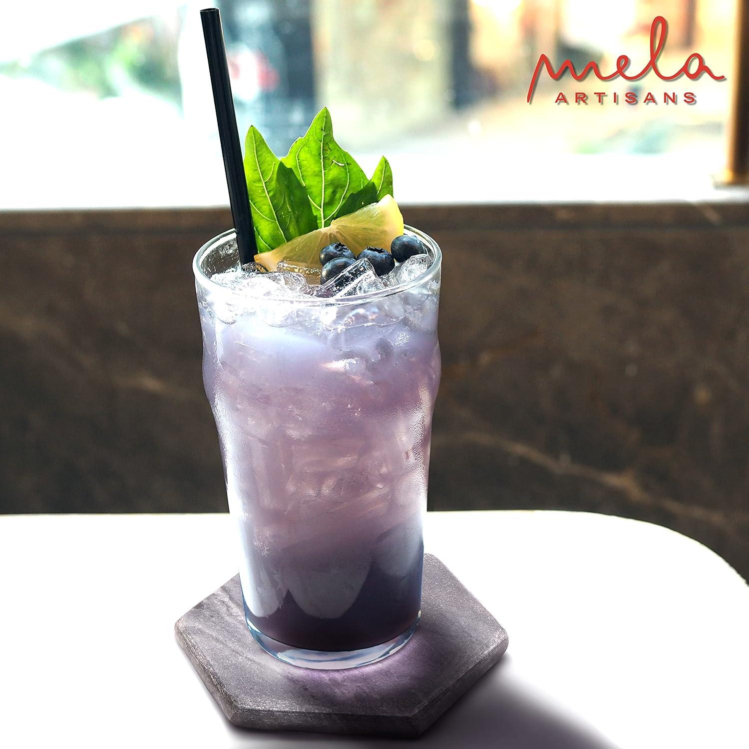 Mercer41 Raniyha Marble Round Coaster 4-Pack