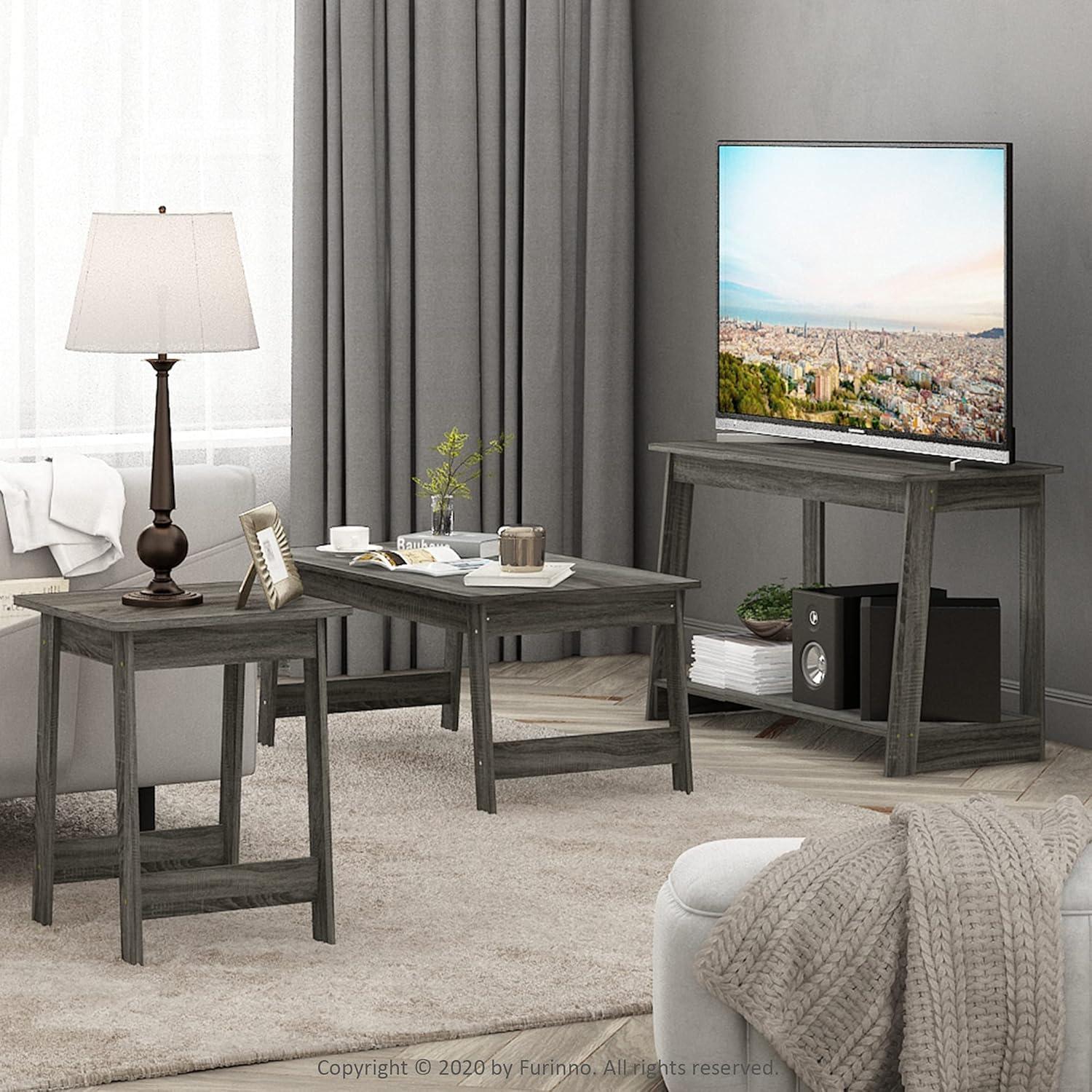 Furinno Beginning Coffee Table, French Oak Grey 18040GYW